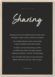 Sharing Word of Intention Framed print A2 (42 x 59.4 cm) Wood frame Carbon paper