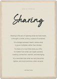 Sharing Word of Intention Framed print A2 (42 x 59.4 cm) Wood frame Linen paper
