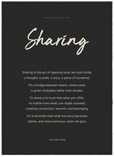 Sharing Word of Intention Framed print 50x70 cm / 20x28″ Black frame Carbon paper