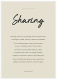 Sharing Word of Intention Framed print 50x70 cm / 20x28″ White frame Linen paper