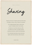 Sharing Word of Intention Framed print 50x70 cm / 20x28″ Wood frame Linen paper