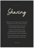 Sharing Word of Intention Framed print A1 (59.4 x 84.1 cm) Black frame Carbon paper
