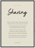 Sharing Word of Intention Framed print A1 (59.4 x 84.1 cm) Black frame Linen paper