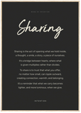 Sharing Word of Intention Framed print A1 (59.4 x 84.1 cm) Wood frame Carbon paper