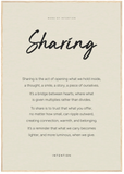 Sharing Word of Intention Framed print A1 (59.4 x 84.1 cm) Wood frame Linen paper