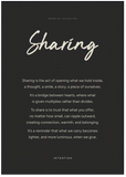 Sharing Word of Intention Framed print 70x100 cm / 28x40″ Black frame Carbon paper
