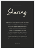 Sharing Word of Intention Framed print 70x100 cm / 28x40″ White frame Carbon paper