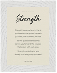 Strength Word of Intention Framed print 13x18 cm / 5x7″ White frame Linen paper