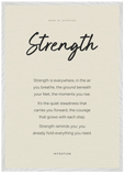 Strength Word of Intention Framed print A1 (59.4 x 84.1 cm) White frame Linen paper