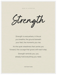 Strength Word of Intention Framed print 60x80 cm / 24x32″ White frame Linen paper