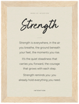 Strength Word of Intention Framed print A1 (59.4 x 84.1 cm) Wood frame Linen paper