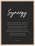 Synergy Word of Intention Framed print 60x80 cm / 24x32″ Wood frame Carbon paper