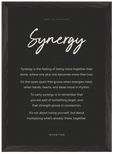 Synergy Word of Intention Framed print 21x29.7 cm / 8x12" Black frame Carbon paper