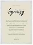 Synergy Word of Intention Framed print A3 (29.7 x 42 cm) White frame Linen paper