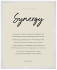Synergy Word of Intention Framed print 40x50 cm / 16x20″ White frame Linen paper