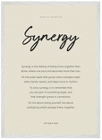 Synergy Word of Intention Framed print 50x70 cm / 20x28″ White frame Linen paper