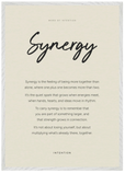 Synergy Word of Intention Framed print A1 (59.4 x 84.1 cm) White frame Linen paper