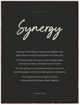 Synergy Word of Intention Framed print 60x80 cm / 24x32″ Dark wood frame Carbon paper