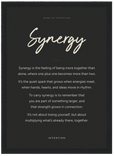 Synergy Word of Intention Framed print 21x29.7 cm / 8x12" Black frame Carbon paper