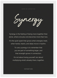 Synergy Word of Intention Framed print 21x29.7 cm / 8x12" White frame Carbon paper