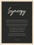 Synergy Word of Intention Framed print 30x40 cm / 12x16″ Wood frame Carbon paper