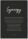 Synergy Word of Intention Framed print A3 (29.7 x 42 cm) Black frame Carbon paper