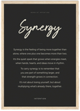 Synergy Word of Intention Framed print A3 (29.7 x 42 cm) Wood frame Carbon paper