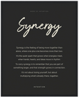 Synergy Word of Intention Framed print 40x50 cm / 16x20″ Black frame Carbon paper