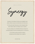 Synergy Word of Intention Framed print 40x50 cm / 16x20″ Wood frame Linen paper
