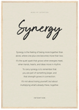 Synergy Word of Intention Framed print 50x70 cm / 20x28″ Wood frame Linen paper