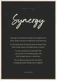 Synergy Word of Intention Framed print 70x100 cm / 28x40″ Wood frame Carbon paper