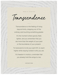 Transcendence Word of Intention Framed print 13x18 cm / 5x7″ White frame Linen paper