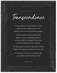 Transcendence Word of Intention Framed print 21x29.7 cm / 8x12" Black frame Carbon paper