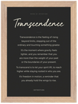 Transcendence Word of Intention Framed print 21x29.7 cm / 8x12" Wood frame Carbon paper