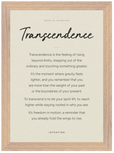Transcendence Word of Intention Framed print 21x29.7 cm / 8x12" Wood frame Linen paper