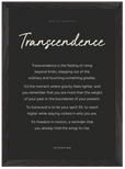 Transcendence Word of Intention Framed print A3 (29.7 x 42 cm) Black frame Carbon paper