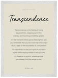 Transcendence Word of Intention Framed print A3 (29.7 x 42 cm) White frame Linen paper