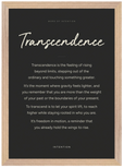Transcendence Word of Intention Framed print A3 (29.7 x 42 cm) Wood frame Carbon paper
