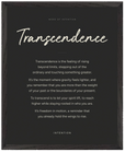 Transcendence Word of Intention Framed print 40x50 cm / 16x20″ Black frame Carbon paper