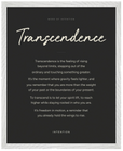 Transcendence Word of Intention Framed print 40x50 cm / 16x20″ White frame Carbon paper