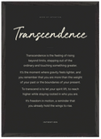 Transcendence Word of Intention Framed print A2 (42 x 59.4 cm) Black frame Carbon paper