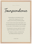 Transcendence Word of Intention Framed print A2 (42 x 59.4 cm) Wood frame Linen paper