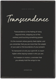 Transcendence Word of Intention Framed print A1 (59.4 x 84.1 cm) Black frame Carbon paper