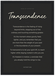 Transcendence Word of Intention Framed print 21x29.7 cm / 8x12" Black frame Carbon paper