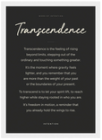Transcendence Word of Intention Framed print 21x29.7 cm / 8x12" White frame Carbon paper