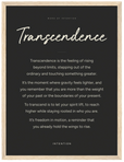 Transcendence Word of Intention Framed print 30x40 cm / 12x16″ Wood frame Carbon paper