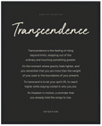 Transcendence Word of Intention Framed print 40x50 cm / 16x20″ Black frame Carbon paper