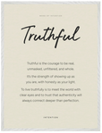 Truthful Word of Intention Framed print 60x80 cm / 24x32″ White frame Linen paper