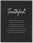 Truthful Word of Intention Framed print 60x80 cm / 24x32″ Black frame Carbon paper