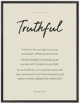 Truthful Word of Intention Framed print 60x80 cm / 24x32″ Black frame Linen paper